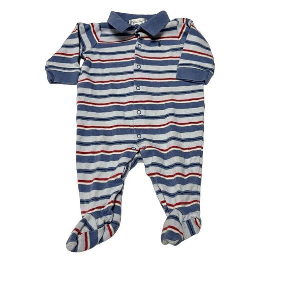 Ralph Lauren Other - VTG Ralph Lauren Baby Boy Footie One Piece Striped Blue 3 Month Collared Preppy
